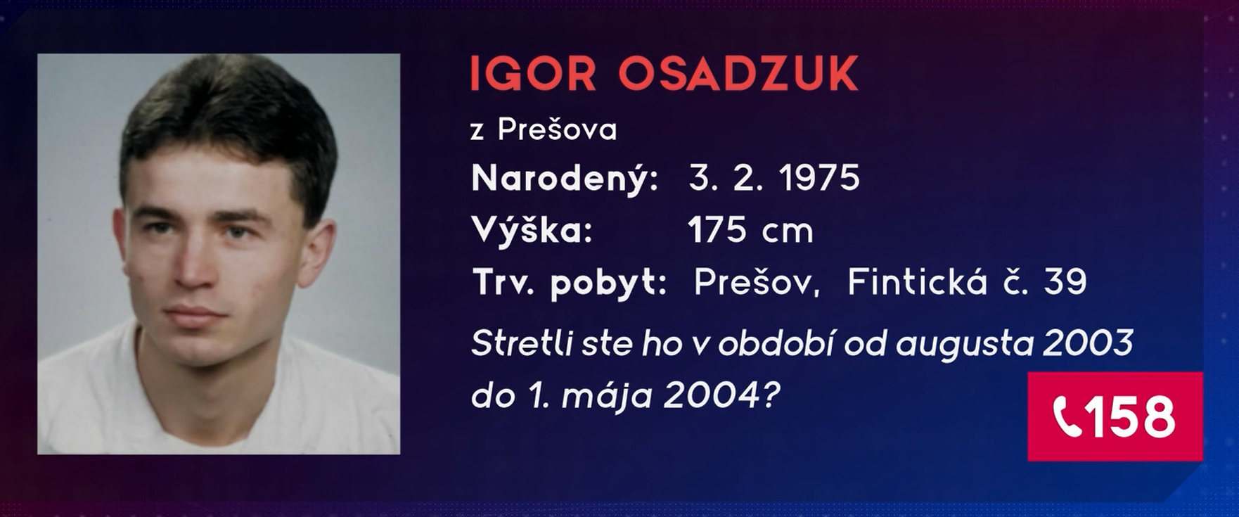 informácie o zosnulom